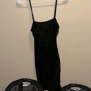Black, fitted dress